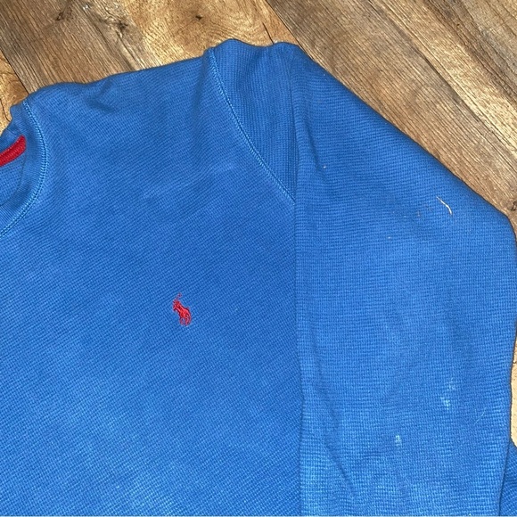 Polo by Ralph Lauren Blue Long Sleeve Tee vintage - Picture 2 of 5